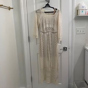 Zara beige lace dress